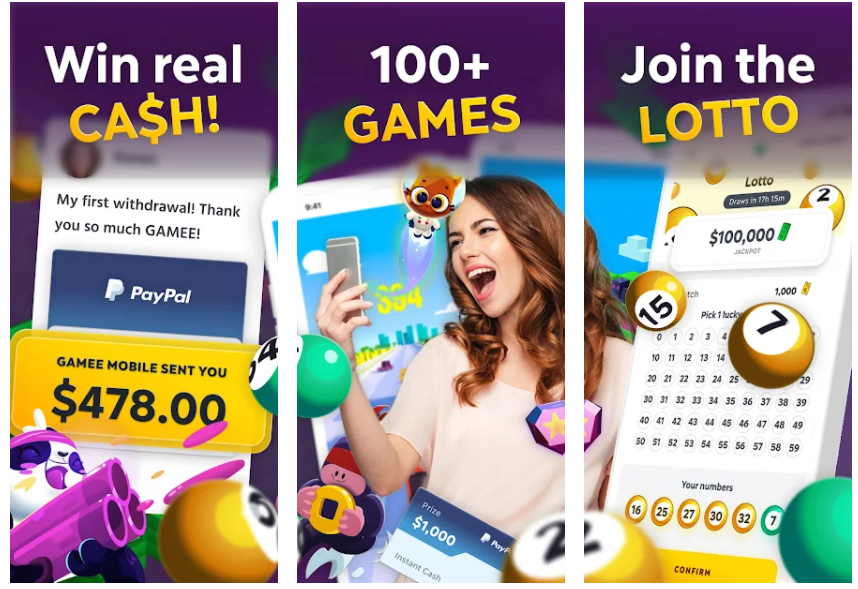 App chơi game kiến tiền thật - Gamee Prizes