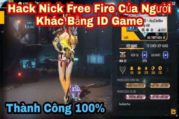 Cách Hack Acc FF, Nick Free Fire Người Khác bằng ID Game 2024