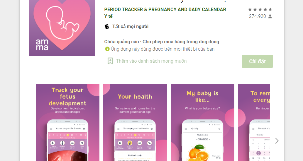 Top 10 app tính độ tuổi thai nhi trên điện thoại ios và android 2023